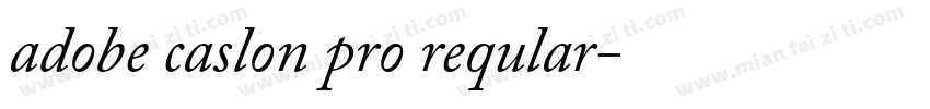adobe caslon pro reqular字体转换